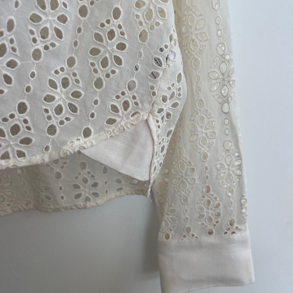 VERONICA BEARD Aderes Eyelet Shirt in White - Size 16 - NWT Brand new! - Picture 5 of 10